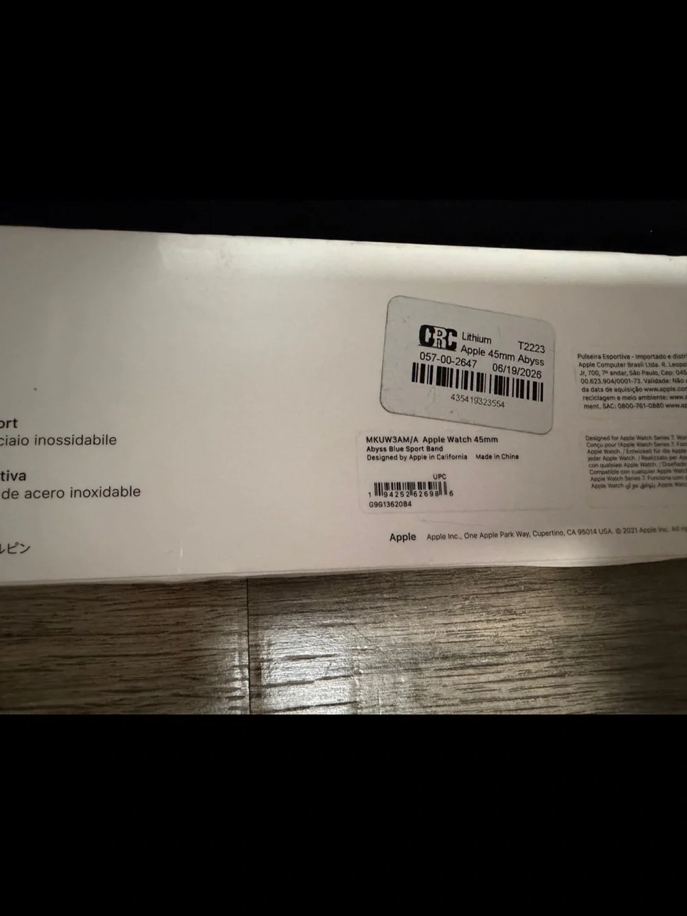 Apple Watch Sport Band in Abyss Blue (Model: MKUW3AM/A) 42mm, 45mm, 46mm, 49mm